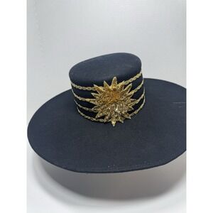 Vintage Black Miss Bierner Michael Howard 100% Wool Ladies Hat, U.S.A.